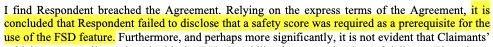 Description of basis for award